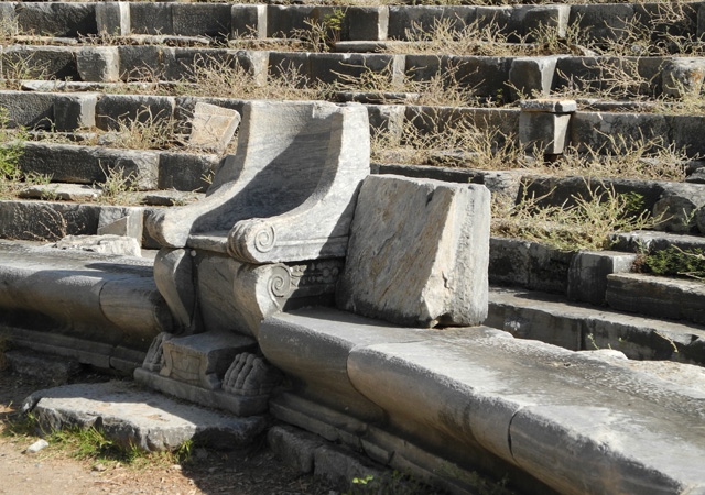 turquie,voyage,priene,archeologie,romain,visite, theatre, ruines